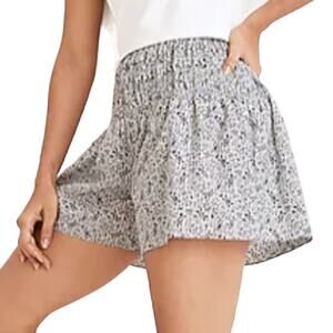 Madewell High Waist Gray Patterned Shorts
